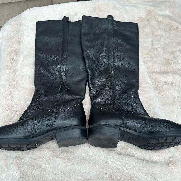 Sam Edelman Prina Women's Black Riding Boots Size 7 Studded Detailing - Picture 11 of 15